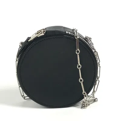 Pre-owned Hermes Black Swift Leather Pochette Shoulder Bag ()