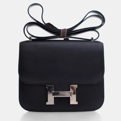 Pre-owned Hermes Black Swift Mini Constance 18
