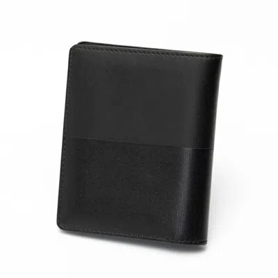 Pre-owned Hermes Black Tadelakt Leather Wallet (bi-fold) ()