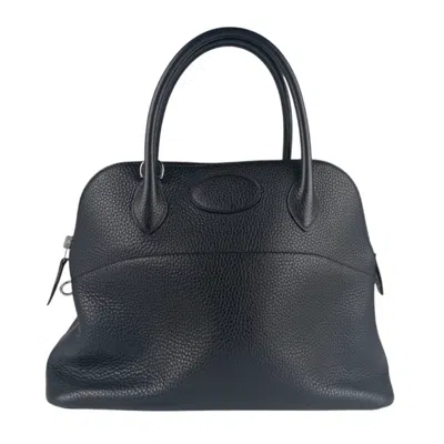 Pre-owned Hermes Black Taurillon Clemence Leather Handbag Shoulder Bag ()