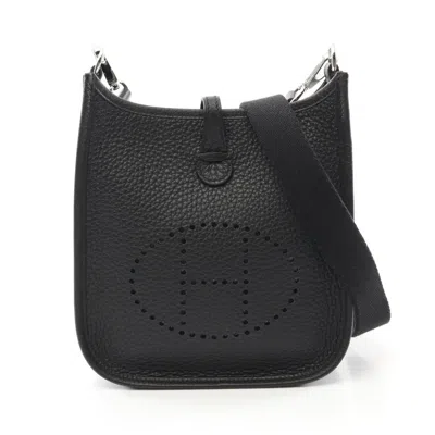 Pre-owned Hermes Black Taurillon Clemence Leather Leather Shoulder Bag ()