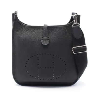 Pre-owned Hermes Black Taurillon Clemence Leather Leather Shoulder Bag ()