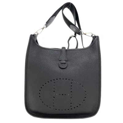 Hermes Black Taurillon Clemence Leather Shoulder Bag