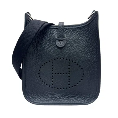 Pre-owned Hermes Black Taurillon Clemence Leather Shoulder Bag ()