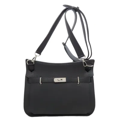 Pre-owned Hermes Black Taurillon Clemence Leather Shoulder Bag ()