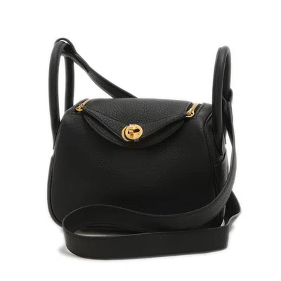 Pre-owned Hermes Black Taurillon Clemence Leather Shoulder Bag ()