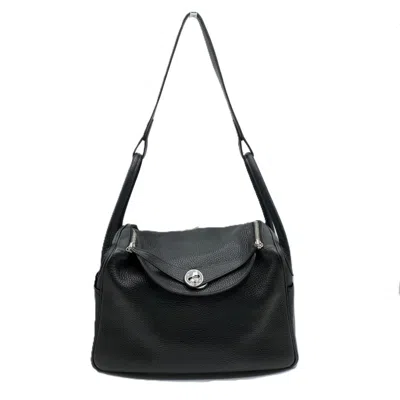 Pre-owned Hermes Black Taurillon Clemence Leather Shoulder Bag ()