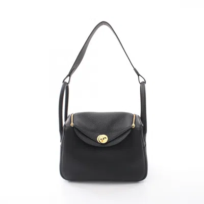Pre-owned Hermes Black Taurillon Clemence Leather Shoulder Bag ()