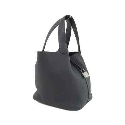 Pre-owned Hermes Black Taurillon Clemence Leather Shoulder Bag ()