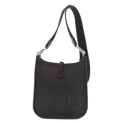 Pre-owned Hermes Black Taurillon Clemence Leather Shoulder Bag ()