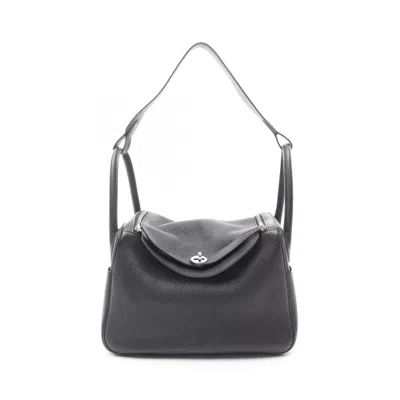 Pre-owned Hermes Black Taurillon Clemence Leather Shoulder Bag ()