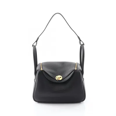 Pre-owned Hermes Black Taurillon Clemence Leather Shoulder Bag ()