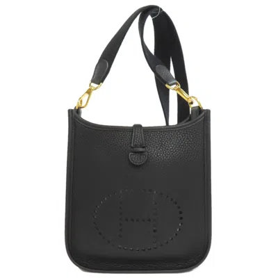 Pre-owned Hermes Black Taurillon Clemence Leather Shoulder Bag ()