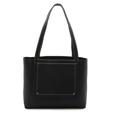 Pre-owned Hermes Black Taurillon Clemence Leather Shoulder Bag Tote Bag ()