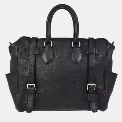 Pre-owned Hermes Black Taurillon Clemence Pursangle 31 Handbag