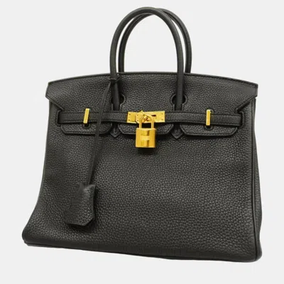 Pre-owned Hermes Black Togo Birkin 25 T Stamp Ladies Handbag