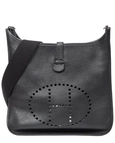 Pre-owned Hermes Hermès Black Togo Leather Evelyne I (authentic Pre-loved)