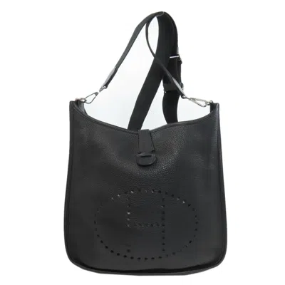 Pre-owned Hermes Black Togo Leather Shoulder Bag ()