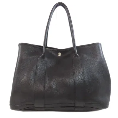 Pre-owned Hermes Black Togo Leather Tote Bag ()