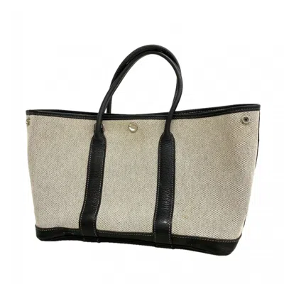Pre-owned Hermes Black Toile H Tote Bag ()