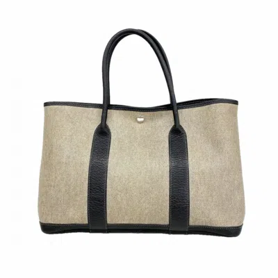 Pre-owned Hermes Black Toile H Tote Bag ()