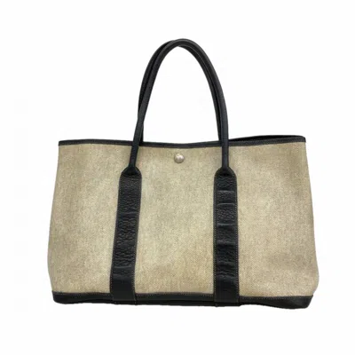Pre-owned Hermes Black Toile H Tote Bag ()