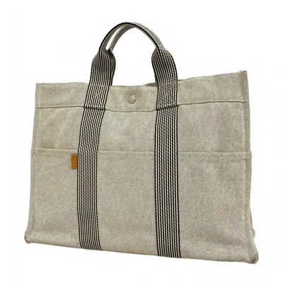 Pre-owned Hermes Black Toile H Tote Bag ()