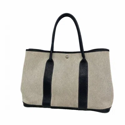 Pre-owned Hermes Black Toile H Tote Bag ()