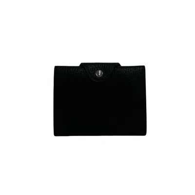 Pre-owned Hermes Black Vache Leather Wallet (bi-fold) ()