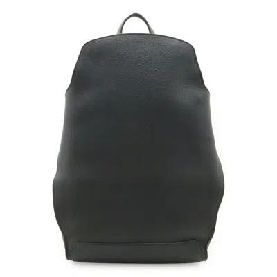 Pre-owned Hermes Black Vert Taurillon Clemence Leather Backpack ()