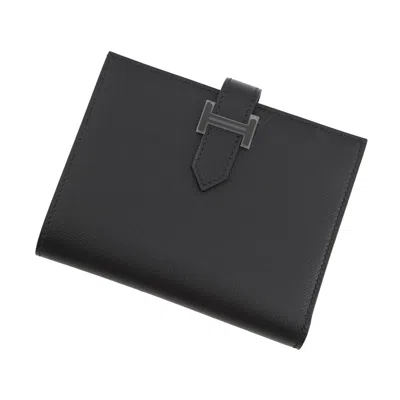 Pre-owned Hermes Black Wallet (bi-fold) ()