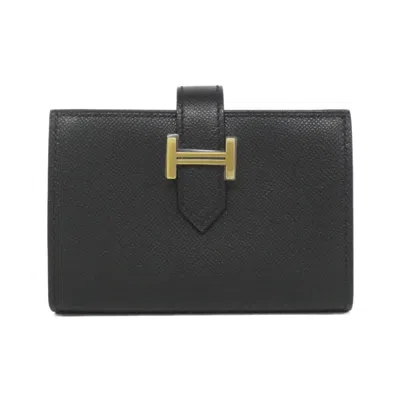 Pre-owned Hermes Black Wallet (bi-fold) ()