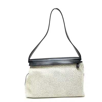 Pre-owned Hermes Black White Pouch Shoulder Bag () In Black, White