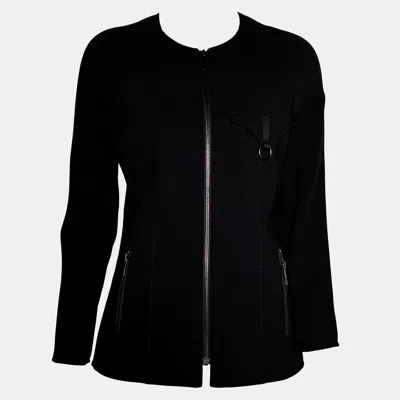 Pre-owned Hermes Black Zip Up Blouson Jacket M