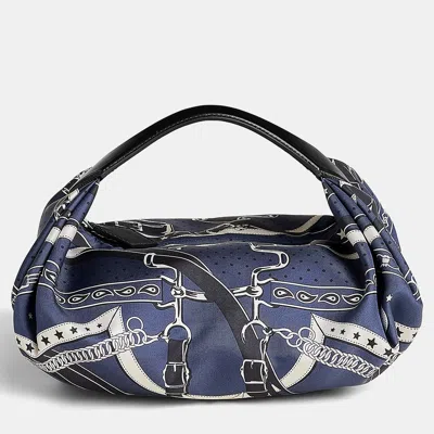 Pre-owned Hermes Bleu Indigo Noir Balusoie Bag In Blue
