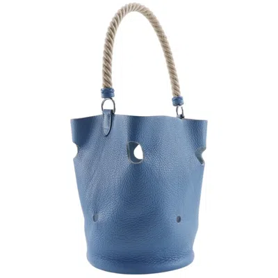 Pre-owned Hermes Blue Blue Jean Taurillon Clemence Leather Shoulder Bag ()