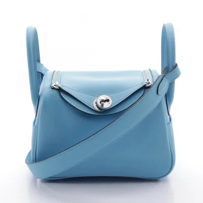 Pre-owned Hermes Blue Celeste Swift Leather Shoulder Bag ()