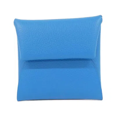 Pre-owned Hermes Blue Coin Purse/coin Case ()