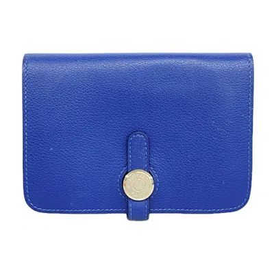 Pre-owned Hermes Blue Coin Purse/coin Case ()