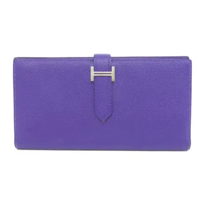 Pre-owned Hermes Blue Electric Epsom Leather Coin Purse/coin Case ()