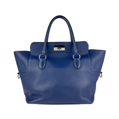 Pre-owned Hermes Blue Electric Swift Leather Handbag Shoulder Bag ()