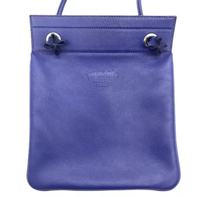 Pre-owned Hermes Blue Electric Swift Leather Shoulder Bag ()