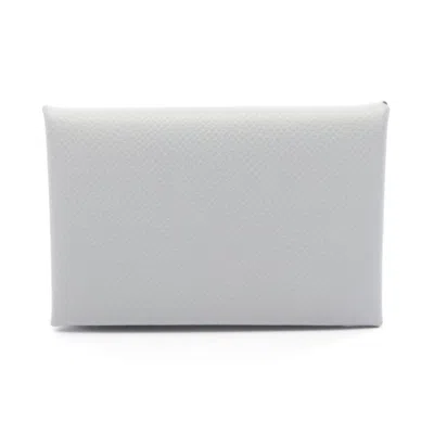 Pre-owned Hermes Blue Epsom Leather Coin Purse/coin Case ()