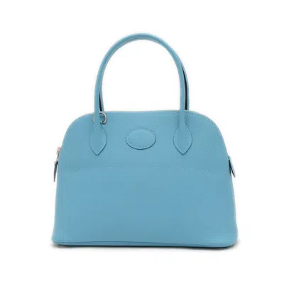 Pre-owned Hermes Blue Epsom Leather Tote Bag ()
