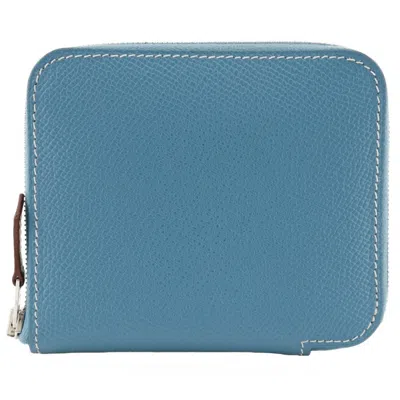 Pre-owned Hermes Blue Epsom Leather Wallet (bi-fold) ()