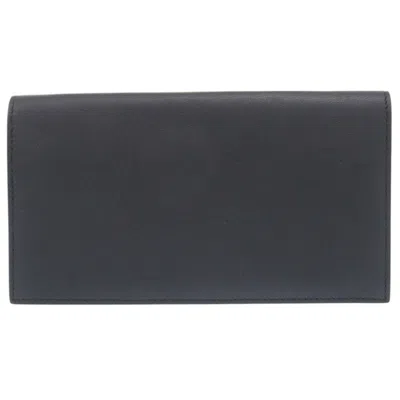 Pre-owned Hermes Blue Indigo Swift Leather Long Wallet (bi-fold) ()
