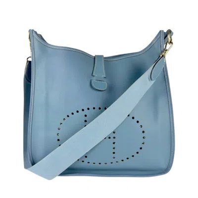 Pre-owned Hermes Blue Jean Courchevel Leather Shoulder Bag ()