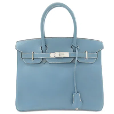 Pre-owned Hermes Blue Jean Epsom Leather Handbag ()