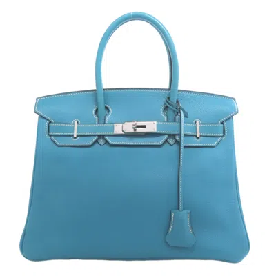 Pre-owned Hermes Blue Jean Epsom Leather Handbag ()