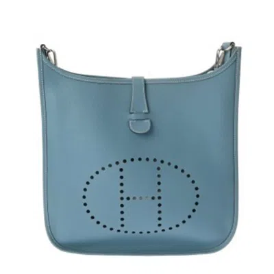 Pre-owned Hermes Blue Jean Epsom Leather Shoulder Bag ()